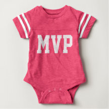 Gepersonaliseerde Baby MVP Football Jersey Bodysui