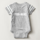 Gepersonaliseerde Baby MVP Football Jersey Bodysui (Achterkant)