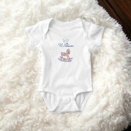 Gepersonaliseerde Baby Naam aankondiging Paard Bla Romper