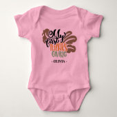 Gepersonaliseerde Baby naam mijn eerste Thanksgivi Romper (Voorkant)