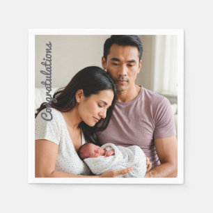 Gepersonaliseerde Baby Newborn Party Custom foto n Servet