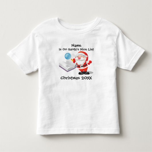 Gepersonaliseerde Baby of Peuter Kerstmis Kinder Shirts (Voorkant)