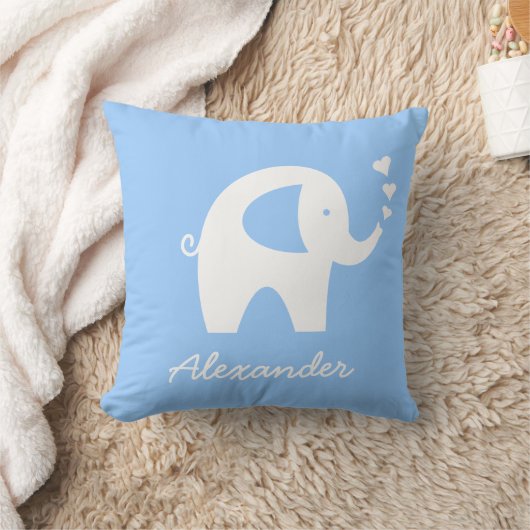 Gepersonaliseerde baby olifant gooit kussens | Bla (Deken)