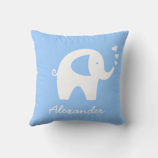 Gepersonaliseerde baby olifant gooit kussens | Bla (Achterkant)