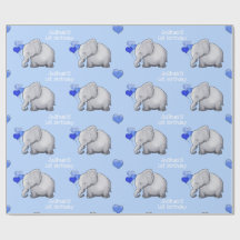 Gepersonaliseerde Baby olifanten 1ste Kind Birthda