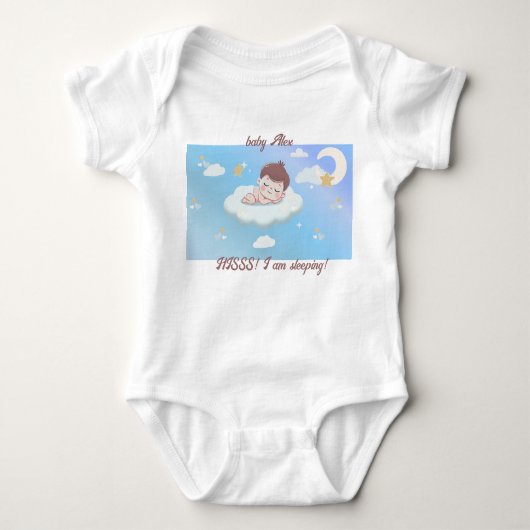 Gepersonaliseerde Baby One-Piece Sweet Dreams in S Romper (Voorkant)