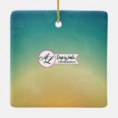 Gepersonaliseerde Baby Ornament Beach Sunset Palm  (Achterkant)