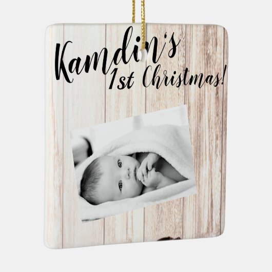 Gepersonaliseerde Baby Ornament laarzen land roest (Rechts)