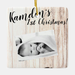 Gepersonaliseerde Baby Ornament laarzen land roest