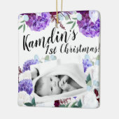 Gepersonaliseerde Baby Ornament Lavendel Hibiscus  (Links)