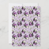 Gepersonaliseerde baby panda die op de verjaardag  kaart (Achterkant)