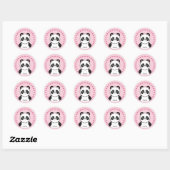 Gepersonaliseerde Baby Panda Stickers (Vel)