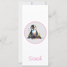 Gepersonaliseerde Baby Penguin Bladwijzer