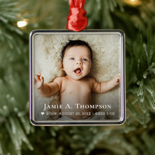 Gepersonaliseerde Baby Photo Keepsake Ornament   C