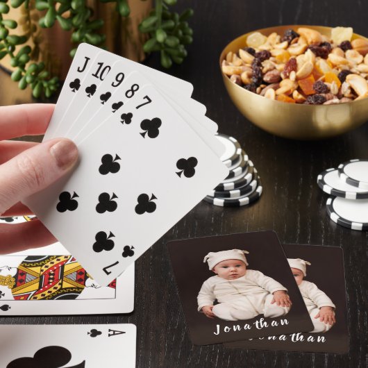 Gepersonaliseerde Baby Photo Poker kaarten (Insitu)