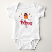 Gepersonaliseerde Baby pompoen eerste Thanksgiving Romper (Voorkant)