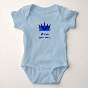 Gepersonaliseerde Baby Prince Crown) Romper