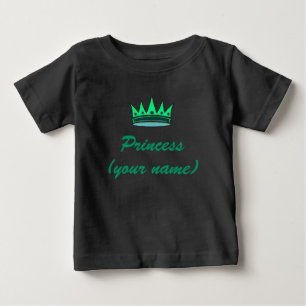 Gepersonaliseerde Baby Prinses groene kroon