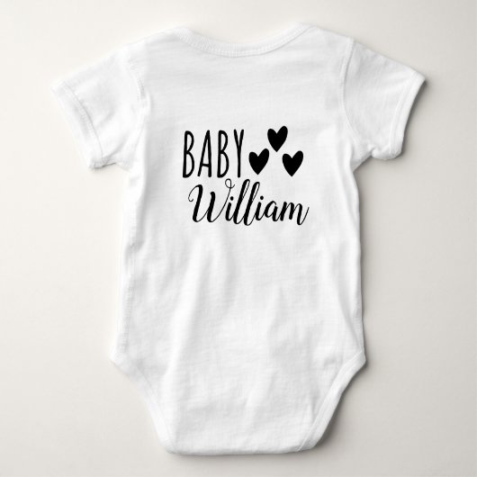 Gepersonaliseerde baby romper (Achterkant)