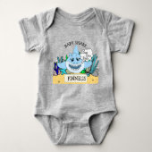 Gepersonaliseerde Baby Shark Baby's Romper (Voorkant)