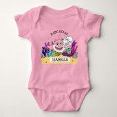 Gepersonaliseerde Baby Shark Baby's Romper (Voorkant)