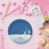 Gepersonaliseerde Baby Shark verjaardagsfeestje Papieren Bordje (Feest)