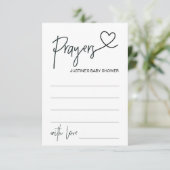 Gepersonaliseerde Baby shower Gebed Kaart met Hart (Staand voorkant)