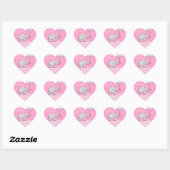 Gepersonaliseerde Baby shower hart Stickers voor m (Vel)