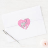 Gepersonaliseerde Baby shower hart Stickers voor m (Envelop)