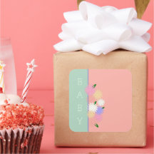 Gepersonaliseerde Baby shower Kleurrijke Daisy Blo