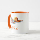 Gepersonaliseerde baby shower-neutrale baby slaaps mok (Voorkant links)