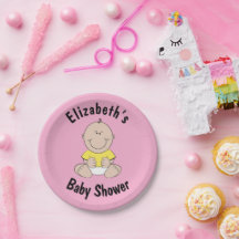Gepersonaliseerde baby shower papier borden