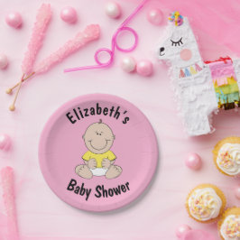 Gepersonaliseerde baby shower papier borden papieren bordje