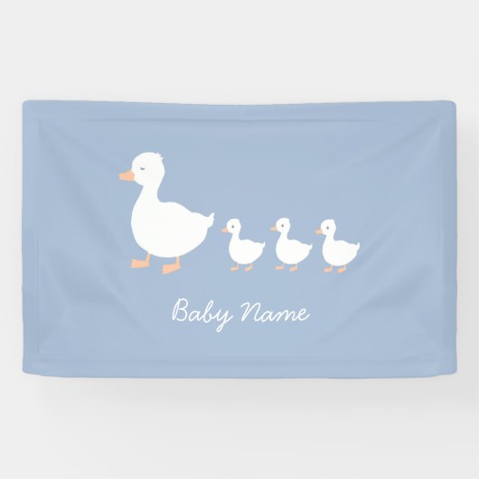 Gepersonaliseerde Baby shower Party Sign Banner (Horizontaal)