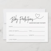 Gepersonaliseerde Baby shower Prediction Kaarten (Voorkant)