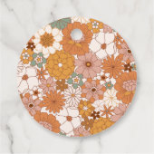 Gepersonaliseerde Baby shower Retro Aardse Boho Bl Bedankjes Labels (Achterkant)