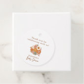 Gepersonaliseerde Baby shower Retro Aardse Boho Bl Bedankjes Labels (In situ)