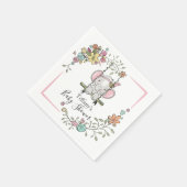Gepersonaliseerde Baby shower Schattige Elephant G Servet (Hoek)