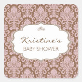 Gepersonaliseerde Baby shower Sticker (Voorkant)