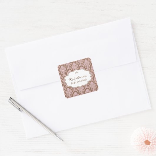 Gepersonaliseerde Baby shower Sticker (Envelop)