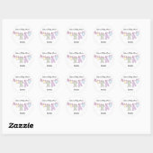 Gepersonaliseerde Baby shower Sticker-Clothesline Ronde Sticker (Vel)
