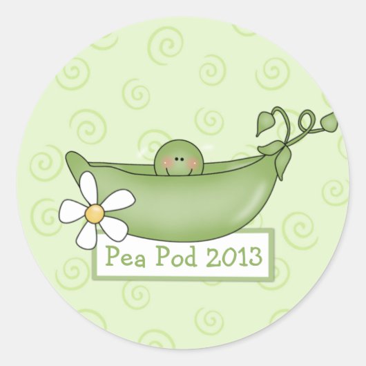 Gepersonaliseerde Baby shower stickers (Voorkant)