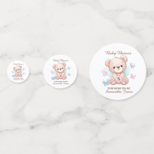 Gepersonaliseerde Baby shower tafel Confetti (Voorkanten)