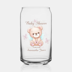 Gepersonaliseerde Baby shower Theme Drinkware Set Blikvorm Glas
