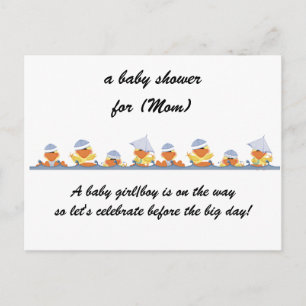 Gepersonaliseerde Baby Shower Uitnodigingen-Little Uitnodiging Briefkaart