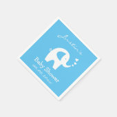 Gepersonaliseerde baby showers servetten met olifa (Hoek)