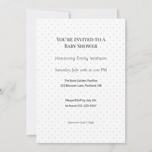 Gepersonaliseerde Baby Sprinkle of Shower Design Kaart (Voorkant)