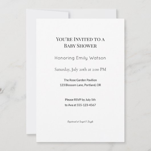 Gepersonaliseerde Baby Sprinkle of Shower Design Kaart (Achterkant)