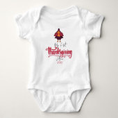 Gepersonaliseerde Baby Turkije Eerste Thanksgiving Romper (Voorkant)