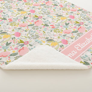 Gepersonaliseerde Baby van Bounful Blooms Sherpa Deken